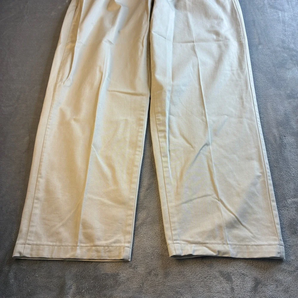 Wrangler Khakis Authentic Mens 33x30 Tan Beige‎ 100% Cotton Straight Leg Pants